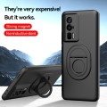 For Xiaomi Redmi K60 / K60 Pro Magsafe Hidden Fold Holder Full Coverage Shockproof Phone Case(Grey)