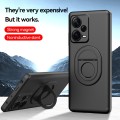 For Xiaomi Redmi Note 12 Magsafe Hidden Fold Holder Full Coverage Shockproof Phone Case(Black)