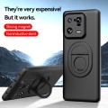 For Xiaomi 13 Pro Magsafe Hidden Fold Holder Full Coverage Shockproof Phone Case(Black)
