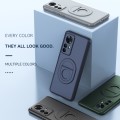 For Xiaomi Redmi K50 Ultra Magsafe Hidden Fold Holder Full Coverage Shockproof Phone Case(Black)