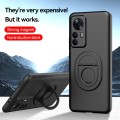 For Xiaomi Redmi K50 Pro Magsafe Hidden Fold Holder Full Coverage Shockproof Phone Case(Black)