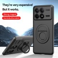 For Xiaomi Redmi K70 / K70 Pro Magsafe Hidden Fold Holder Full Coverage Shockproof Phone Case(Black)