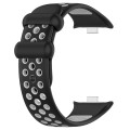 For Redmi Watch 4 Two Color Silicone Sports Watch Band(Black Grey)