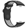 For Redmi Watch 4 Two Color Silicone Sports Watch Band(Black Grey)