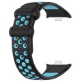 For Redmi Watch 4 Two Color Silicone Sports Watch Band(Black Blue)