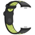 For Redmi Watch 4 Two Color Silicone Sports Watch Band(Black Lime)