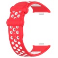 For Redmi Watch 4 Two Color Silicone Sports Watch Band(Red White)