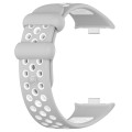 For Redmi Watch 4 Two Color Silicone Sports Watch Band(Grey White)