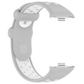 For Redmi Watch 4 Two Color Silicone Sports Watch Band(Grey White)