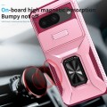 For Google Pixel 8 Sliding Camshield Holder Phone Case(Pink + Rose Red)