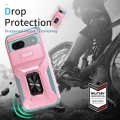 For Google Pixel 8a Sliding Camshield Holder Phone Case(Pink + Rose Red)