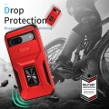 For Google Pixel 8a Sliding Camshield Holder Phone Case(Red)