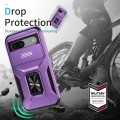 For Google Pixel 8a Sliding Camshield Holder Phone Case(Purple)