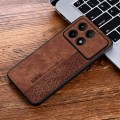 For Xiaomi Redmi K70 AZNS 3D Embossed Skin Feel Phone Case(Brown)