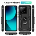 For Xiaomi 13T/13T Pro Shockproof TPU + PC Phone Case with Holder(Black)