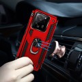 For Xiaomi 13T/13T Pro Shockproof TPU + PC Phone Case with Holder(Red)