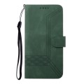 For Google Pixel 9 Pro Cubic Skin Feel Flip Leather Phone Case(Green)