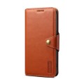 For iPhone 15 Pro Max Denior Cowhide Texture Wallet Style Leather Phone Case(Brown)