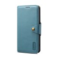 For iPhone 15 Pro Max Denior Cowhide Texture Wallet Style Leather Phone Case(Blue)