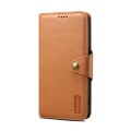 For iPhone 15 Pro Max Denior Cowhide Texture Wallet Style Leather Phone Case(Khaki)