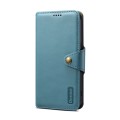 For iPhone 14 Pro Max Denior Cowhide Texture Wallet Style Leather Phone Case(Blue)