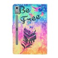 For Lenovo Tab P12 2023 / TB370FU Voltage Coloured Drawing Smart Leather Tablet Case(Feather)