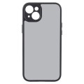 For iPhone 15 Plus Fine Pore Matte Black TPU + PC Phone Case