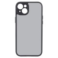 For iPhone 14 Plus Fine Pore Matte Black TPU + PC Phone Case