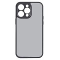 For iPhone 14 Pro Max Fine Pore Matte Black TPU + PC Phone Case