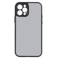 For iPhone 12 Pro Fine Pore Matte Black TPU + PC Phone Case