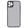 For iPhone 11 Pro Max Fine Pore Matte Black TPU + PC Phone Case