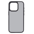 For iPhone 15 Pro Big Pore Matte Black TPU + PC Phone Case