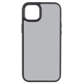 For iPhone 15 Plus Big Pore Matte Black TPU + PC Phone Case