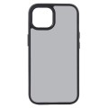 For iPhone 15 Big Pore Matte Black TPU + PC Phone Case