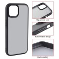 For iPhone 15 Big Pore Matte Black TPU + PC Phone Case