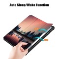 For Huawei MatePad Pro 11 2024 / 2022 Coloured Drawing 3-Fold Smart Leather Tablet Case(Sunset)