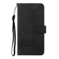 For Xiaomi Redmi Note 13 4G Cubic Skin Feel Flip Leather Phone Case(Black)