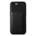 For iPhone 8 Plus/7 Plus Denior Cowhide Texture Leather MagSafe Detachable Wallet Phone Case(Black)