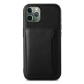 For iPhone 11 Pro Denior Cowhide Texture Leather MagSafe Detachable Wallet Phone Case(Black)