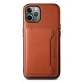 For iPhone 11 Pro Denior Cowhide Texture Leather MagSafe Detachable Wallet Phone Case(Brown)
