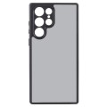 For Samsung Galaxy S22 Ultra 5G Fine Pore Matte Black TPU + PC Phone Case