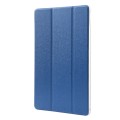 For Huawei MatePad Pro 11 2024 Silk Texture 3-Fold Leather Tablet Case(Dark Blue)