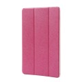 For Huawei MatePad Pro 11 2024 Silk Texture 3-Fold Leather Tablet Case(Rose Red)