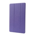 For Huawei MatePad Pro 11 2024 Silk Texture 3-Fold Leather Tablet Case(Dark Purple)