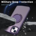 For iPhone 15 360-degree Rotating MagSafe Magnetic Holder Phone Case(Purple)