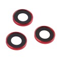 For iPhone 15 Pro Max / 15 Pro 9H Point Drill Camera Lens Protector Ring(Red)