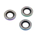 For iPhone 15 Pro Max / 15 Pro 9H Point Drill Camera Lens Protector Ring(Colorful)