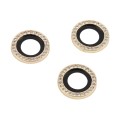 For iPhone 15 Pro Max / 15 Pro 9H Point Drill Camera Lens Protector Ring(Gold)