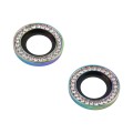 For iPhone 15 / 15 Plus 9H Point Drill Camera Lens Protector Ring(Colorful)