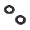 For iPhone 15 / 15 Plus 9H Point Drill Camera Lens Protector Ring(Black)